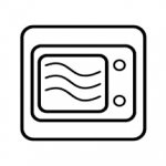 Stock line drawing of a microwave oven.