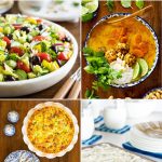 Vertical 4-photo collage of Our Favorite Recipes from 2021 with a text graphic title at the top of the photos.