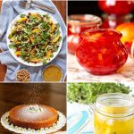 Vertical 4-photo collage of The Best Winter Citrus Recipes with a text graphic title at the top of the collage.