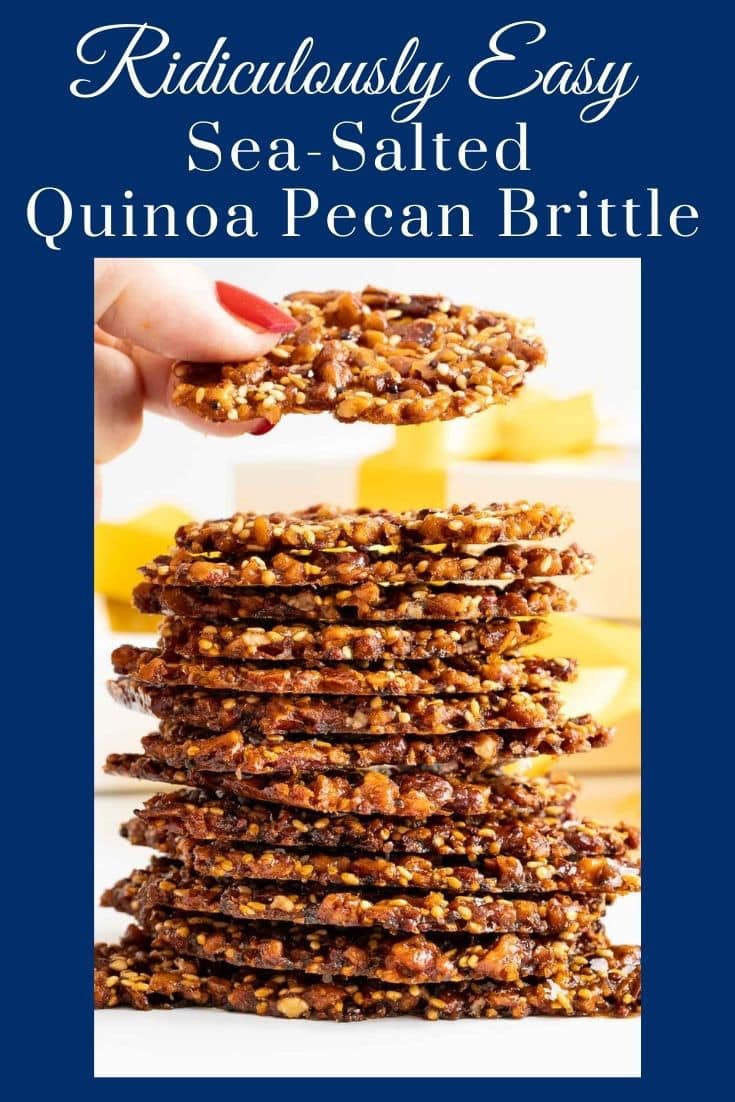 Ridiculously Easy Sea-Salted Quinoa Pecan Brittle