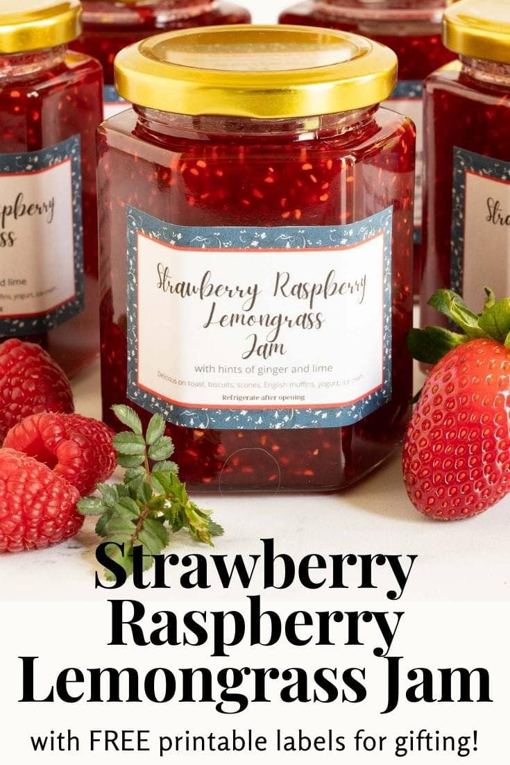 Raspberry Strawberry Lemongrass Jam