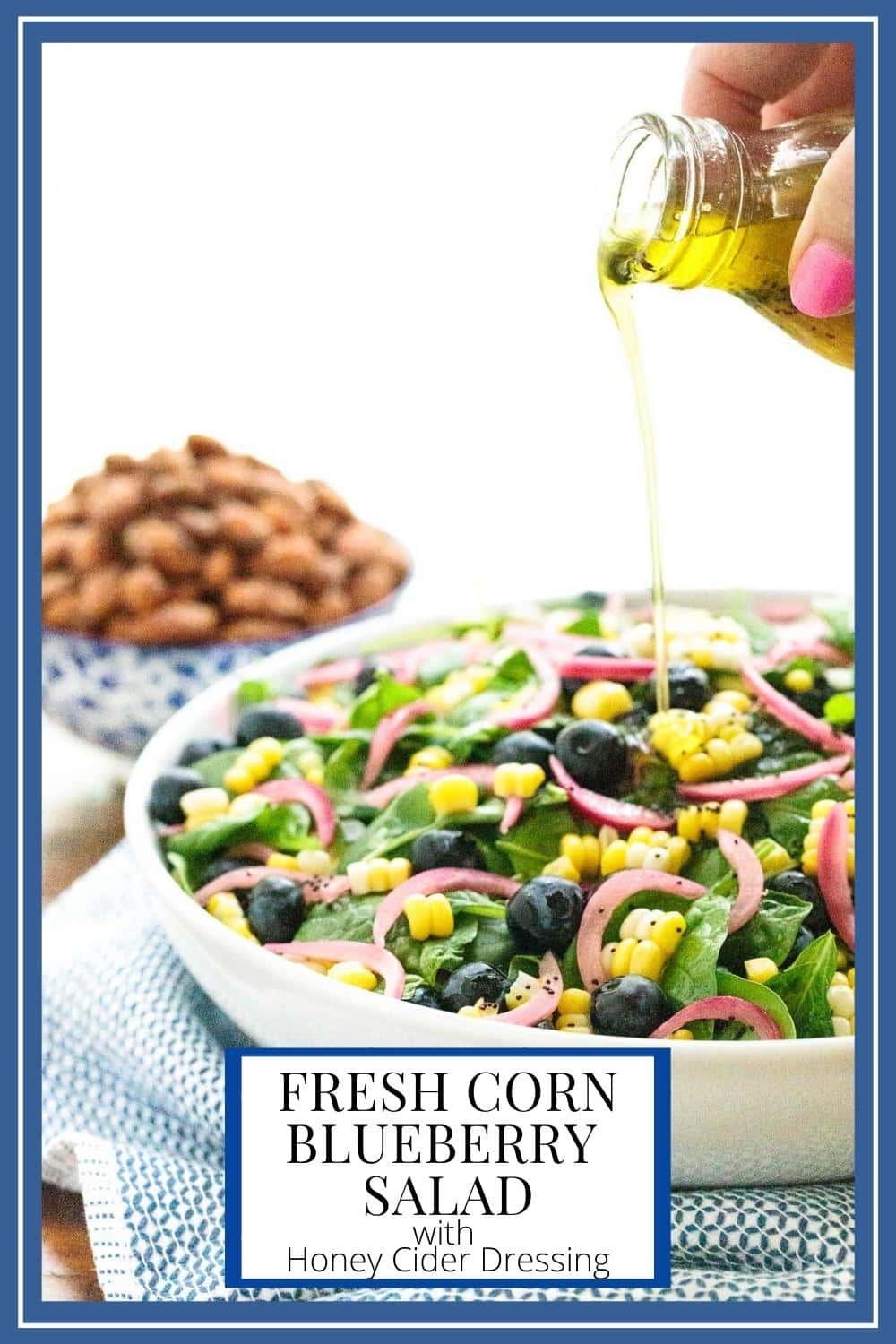 Fresh Corn Blueberry Spinach Salad