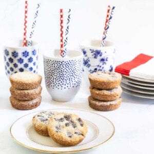 Horizontal photo of a batch of Ridiculously Easy Peanut Butter Shortbread Cookies.