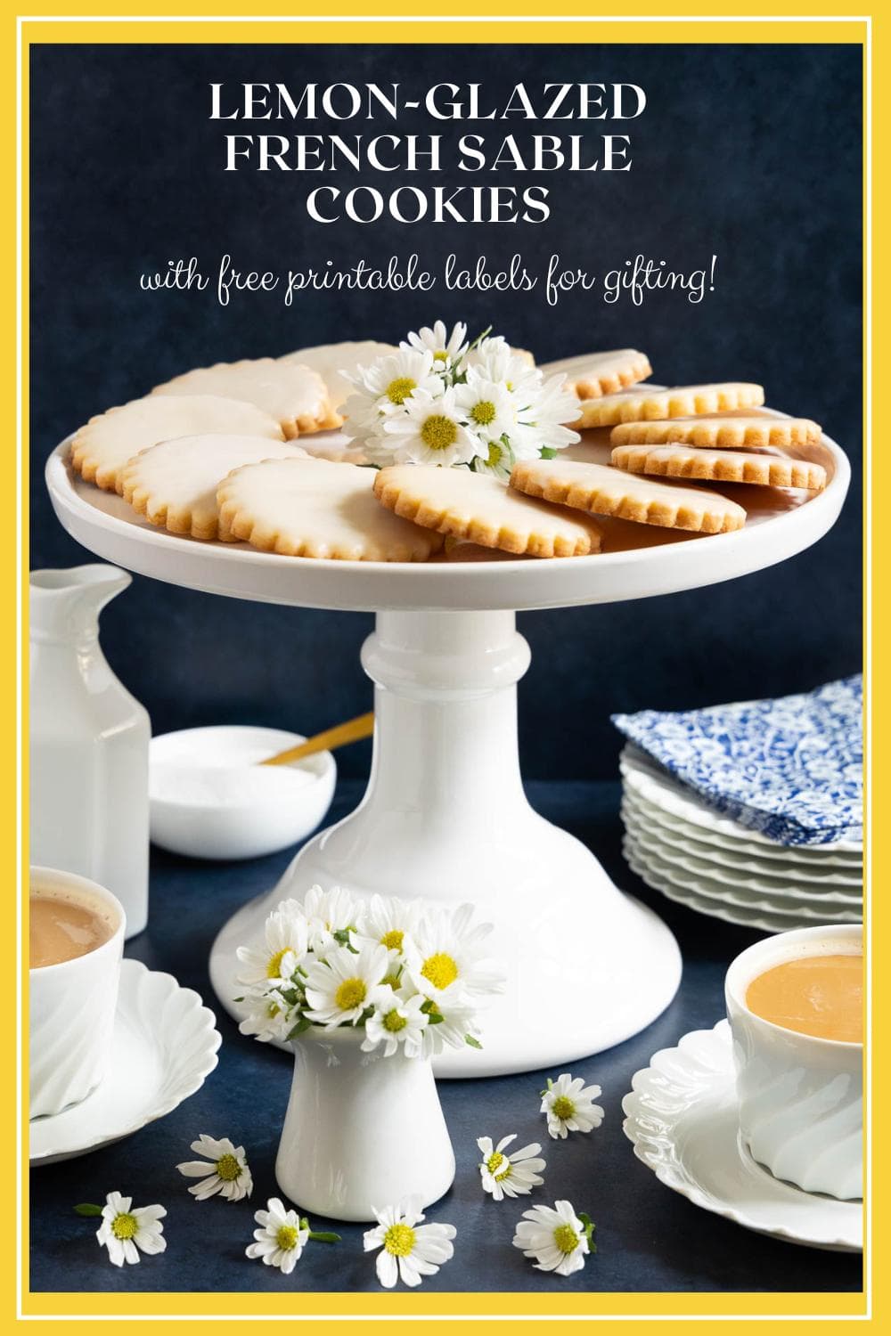 Lemon-Glazed French Sable Cookies