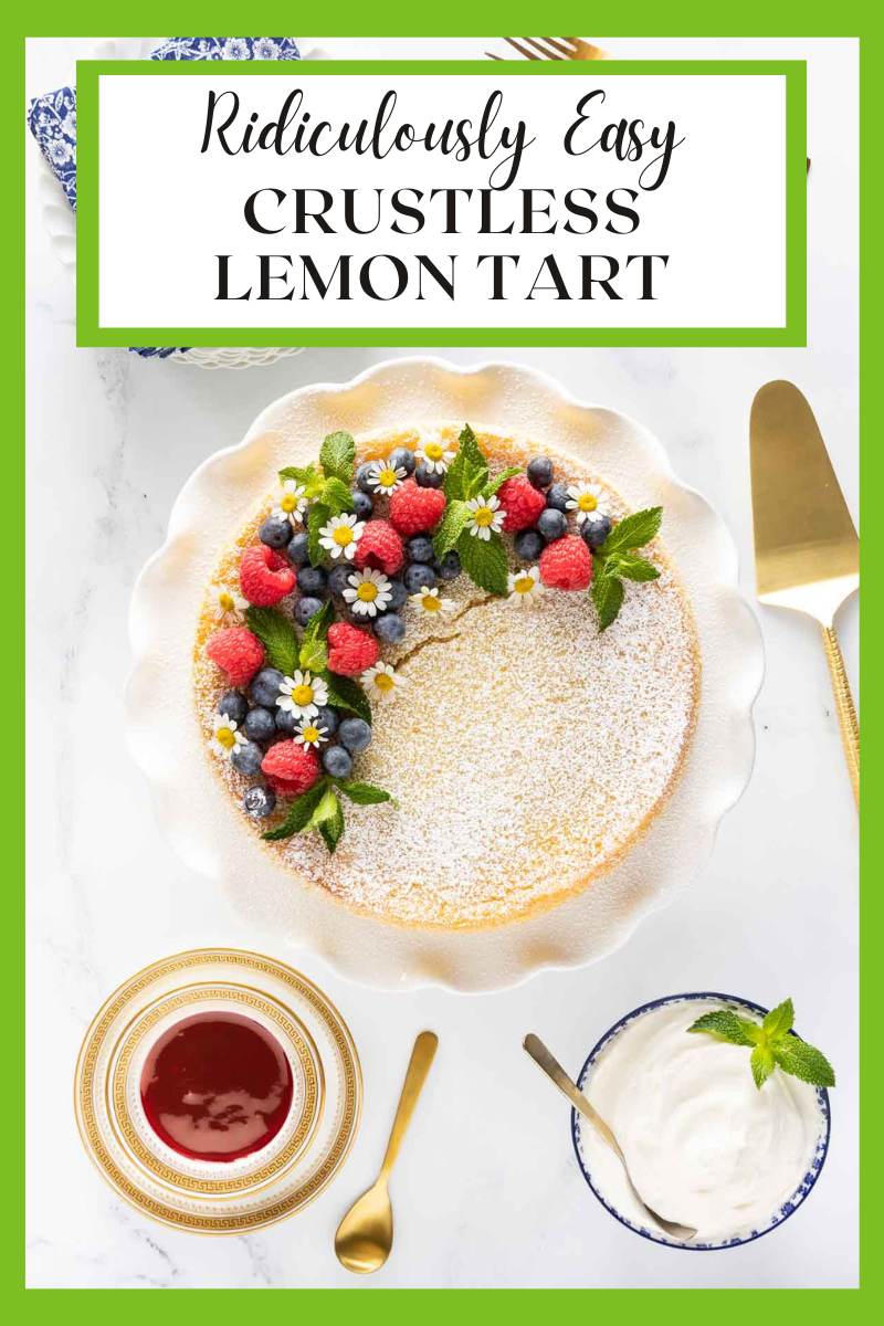 Ridiculously Easy Crustless Lemon Tart
