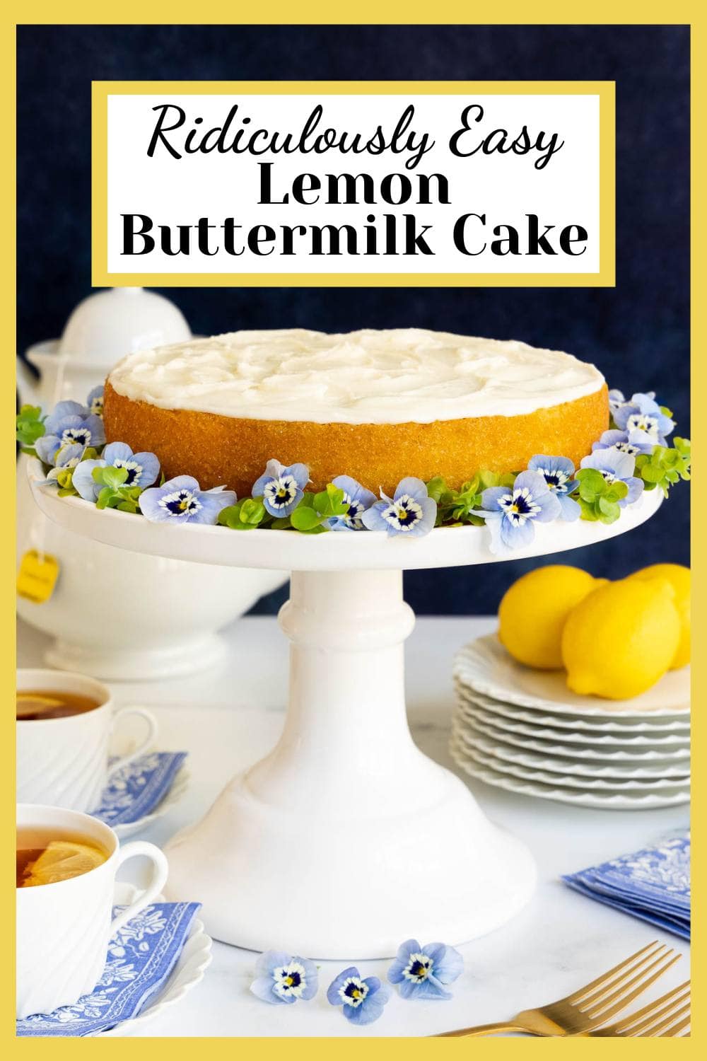 Ridiculously Easy Lemon Buttermilk Cake
