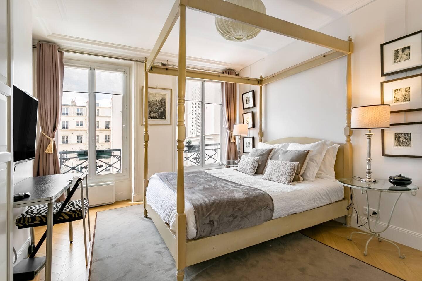 Horizontal photo of our host Rene's Air BnB home in Paris.