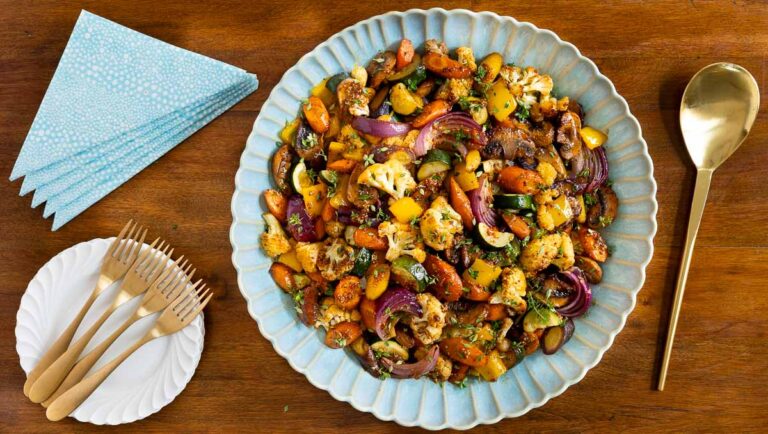 Maple Mustard Roasted Veggies