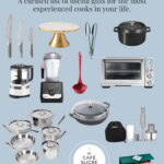 A Pinterest Pin featuring all of the items in our Gift Guide for the experienced cook.