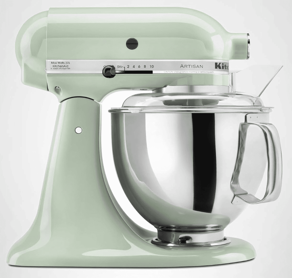 light green kitchen aid stand mixer