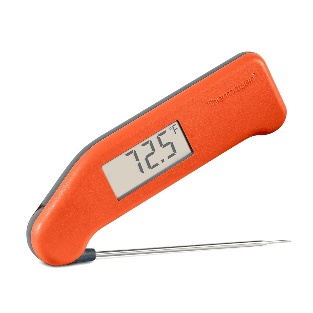 Red handled instant thermometer by Thermapen