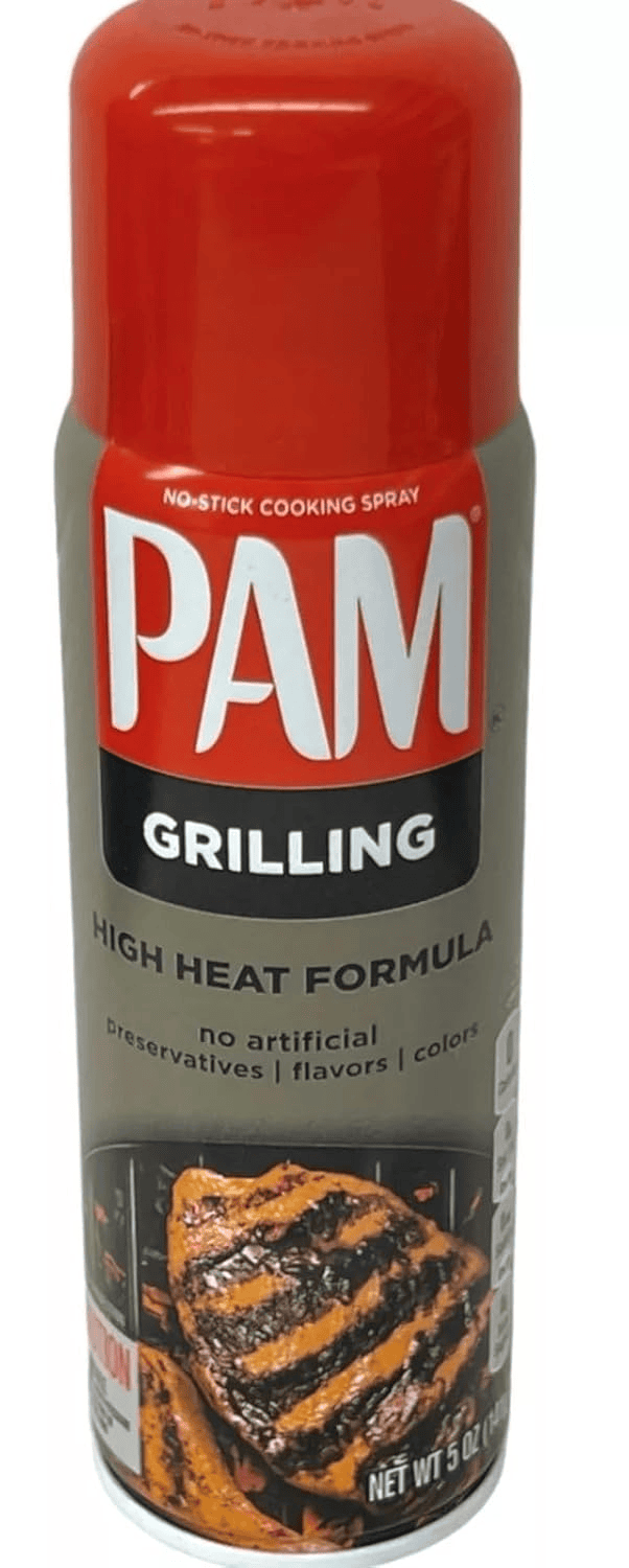 a jar of pam grilling spray