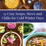 Soups, stews and chilis collage.