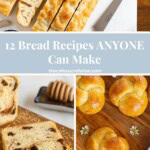 a collage of homemade breads