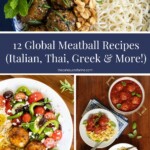 Collage of easy meatball recipes