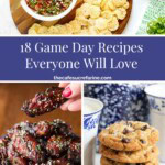 Collage of Super Bowl recipes