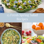 Collage of Salads for Spring