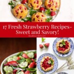 Collage of strawberry recipes