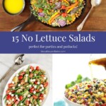 Collage of No Lettuce Salads