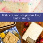 Collage of sheet cakes