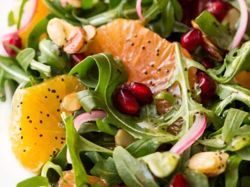 Arugula Orange Salad with Lemon Ginger Dressing Arugula Orange Salad with Lemon Ginger Dressing