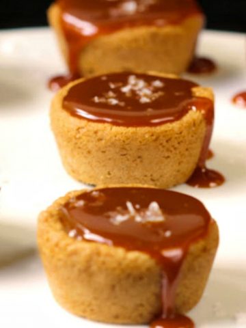 With a delicious blondie type cookie crust combined with a creamy Biscoff-y center these mini treats can't be beat!