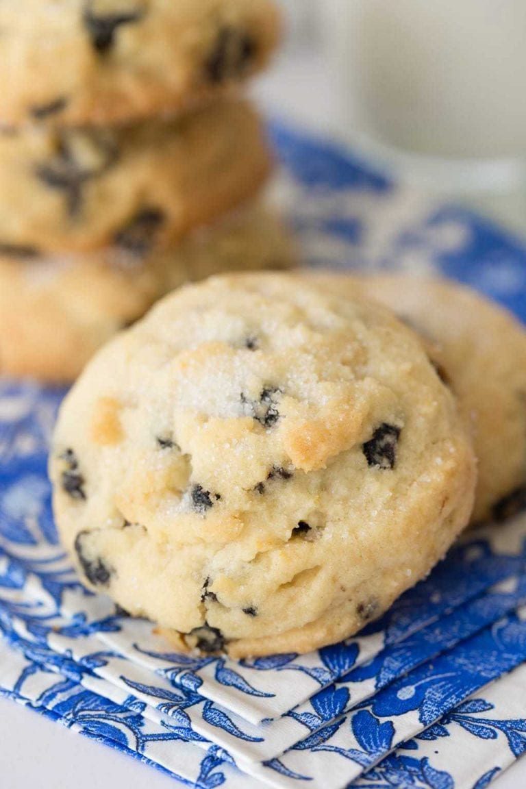 Lemon Blueberry Shortbread Cookies