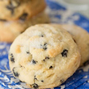 Lemon Blueberry Shortbread Cookies - loaded with fabulous flavor with no rolling, cutting out or patting!