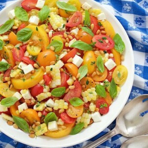 Fresh Corn and Tomato Caprese Salad - if you look up "summer" in the dictionary, you very well might see a picture of this fresh, delicious salad!