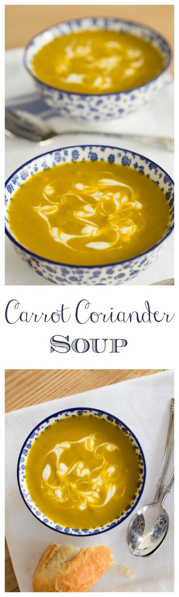 Carrot Coriander Soup - super healthy and crazy delicious, this beautifully-hued soup is sure to become a favorite with young and old alike!