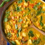Chicken, Carrot and Chickpea Coconut Curry - the perfect way to get your veggie quota in a super delicious way! This curry is loaded with healthy veggies, lean protein and fabulous flavor!