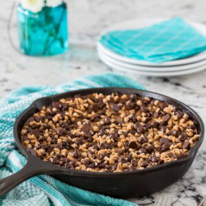 Chocolate Chip Toffee Skillet Tart-3