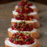 Cranberry and Pomegranate Bruschetta - This bright, fresh healthy appetizer makes a delightful bruschetta but there are tons of other delicious ways to use it - check it out!