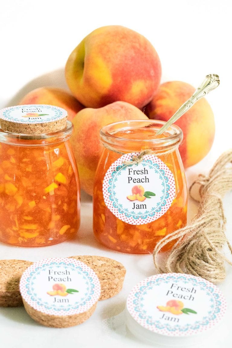 Super Easy Peach Freezer Jam The Café Sucre Farine