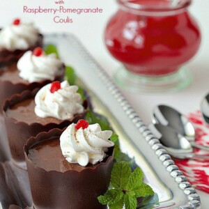 Chocolate Pots de Crème Jars - make your own edible bowls for this luscious (but unbelievably easy) chocolate Pot's de Creme