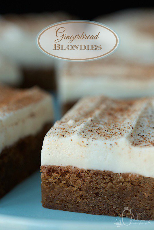 Gingerbread Blondies - I've been told that these chewy, indulgent gingerbread-spiced blondies are the best thing I've ever made!