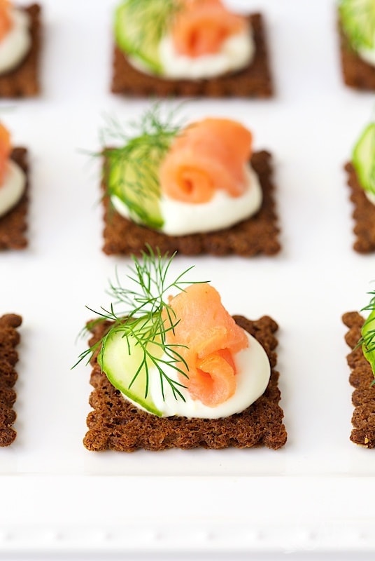 Goat Cheese Mousse Canapés - a delicious and easy, make-ahead appetizer that's perfect for low-stress entertaining!