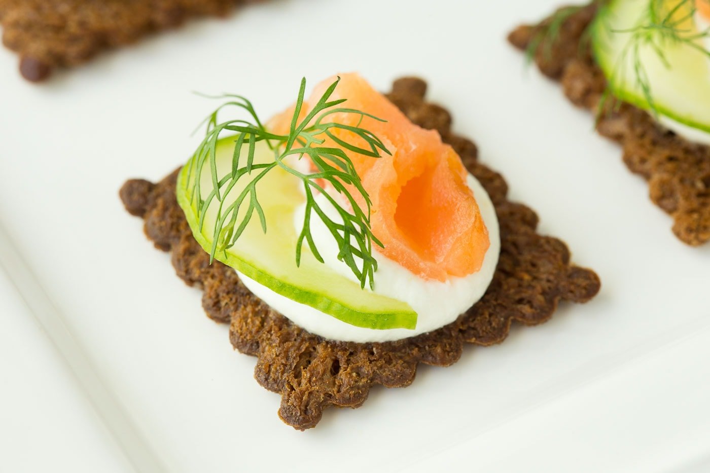 Goat Cheese Mousse and Smoked Salmon Canapés