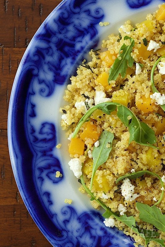 Golden Beet and Butternut Quinoa Salad - a meal in itself or a perfect side, this healthy salad is so pretty and super delicious too!