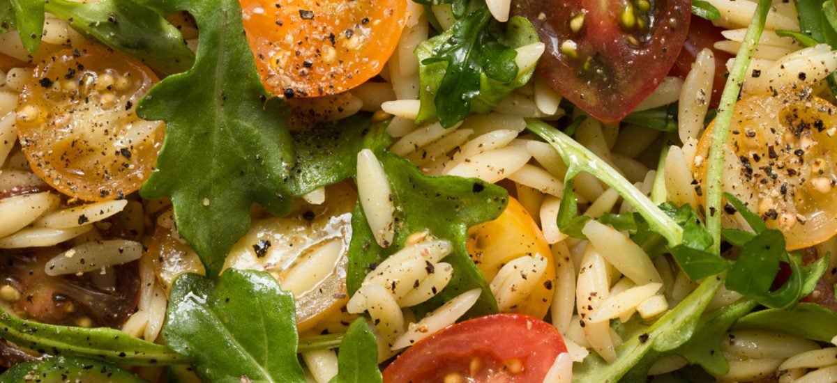 Greek Pasta Salad - from Terra's Kitchen. All the work is done ahead of time for you! This wonderful salad comes together in less than 15 minutes with a little help from Terra's Kitchen. thecafesucrefarine.com