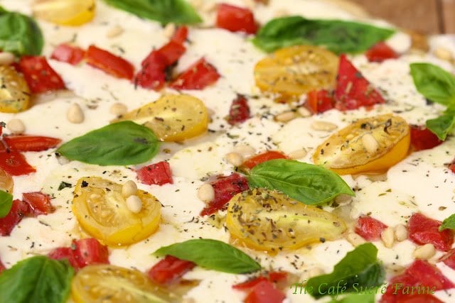 Grilled Pizza Margherita - with a shatteringly crisp, super thin crust this simple pizza is always a winner! 