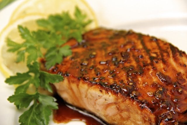 Honey, Ginger & Coriander Glazed Salmon - this salmon is sensational! It's so easy and quick to throw together but definitely company-worthy!!