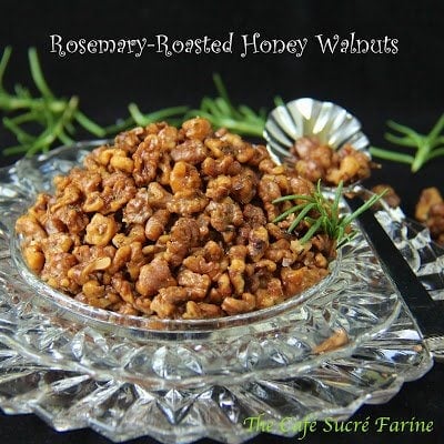 Rosemary-Roasted Honey Walnuts - sweet and salty with a delicious hint of rosemary.