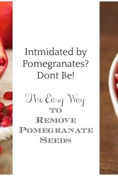 Horizontal Easy Way to Remove Pomegranate Seeds Collage