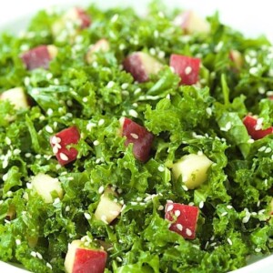 Kale and Apple Salad with Honey Ginger Dressing - healthy , fresh and utterly delicious? If you look those words up in the dictionary, you'd see a picture of this salad!