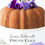 Closeup photo of the side of a Lemon Buttermilk Pound Cake.