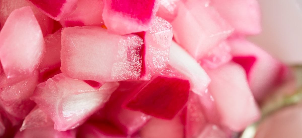 Lemon Pickled Red Onions - a beautiful and delicious condiment that takes less than 10 minutes to make. Perfect for sandwiches, salads, pizzas... anything! thecafesucrefarine.com