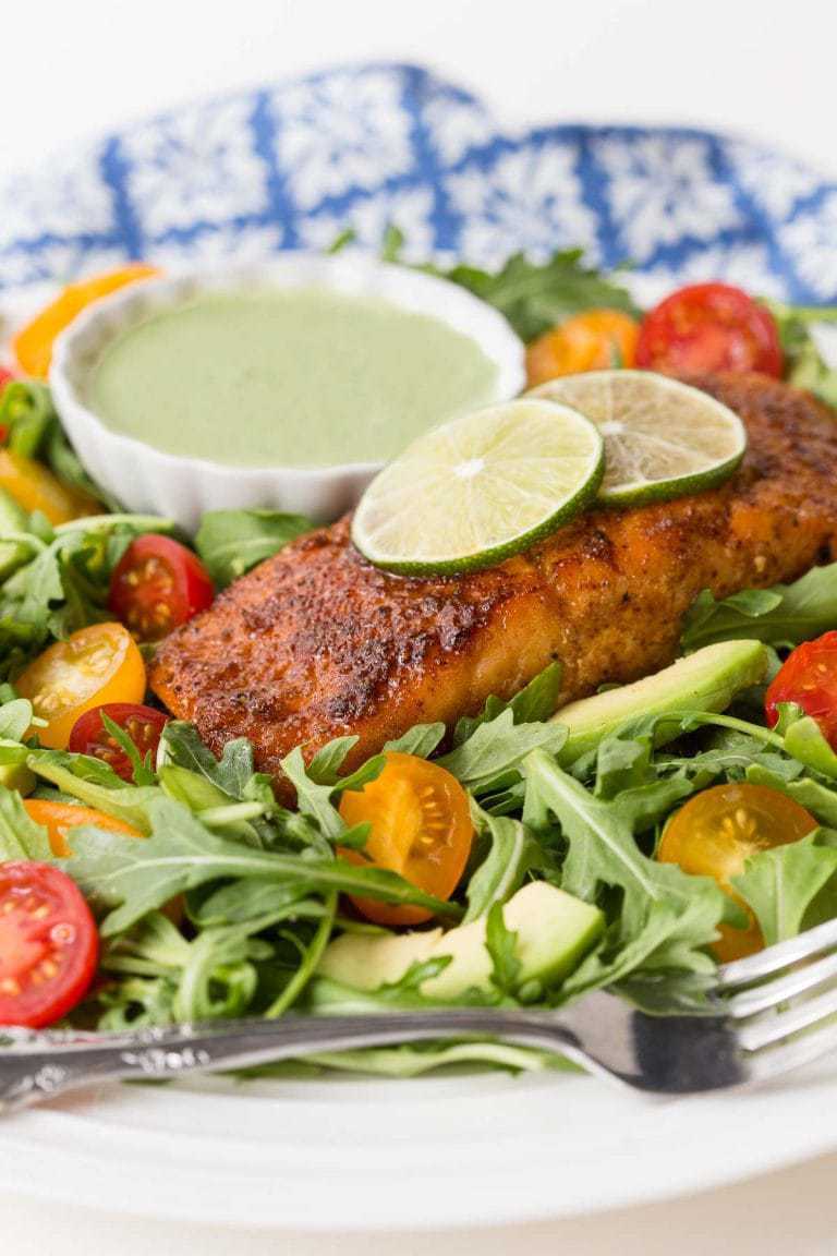 Mexican Seared Salmon Salad