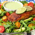 Mexican Sugar Seared Salmon Salad - this is the easiest and most crazy delicious salmon salad we've ever had. Super versatile too!