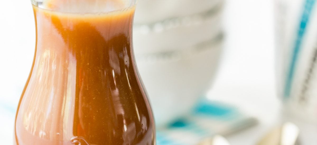 Microwave (Real Deal) Caramel Sauce - decadently delicious, old fashioned caramel sauce made with an easy, new fangled method!